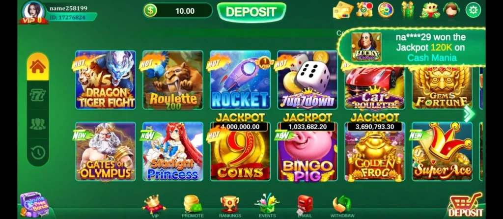 Jeeto Slots Game interface screenshot