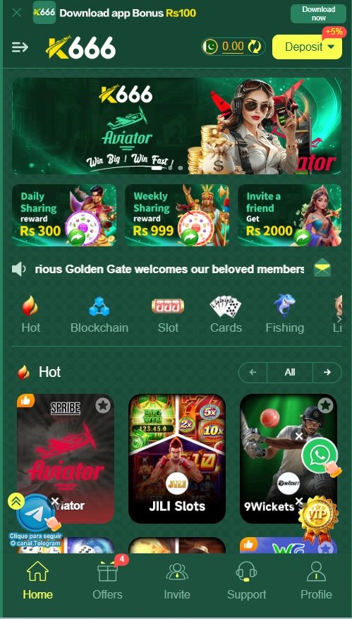 K666 Game interface screenshot